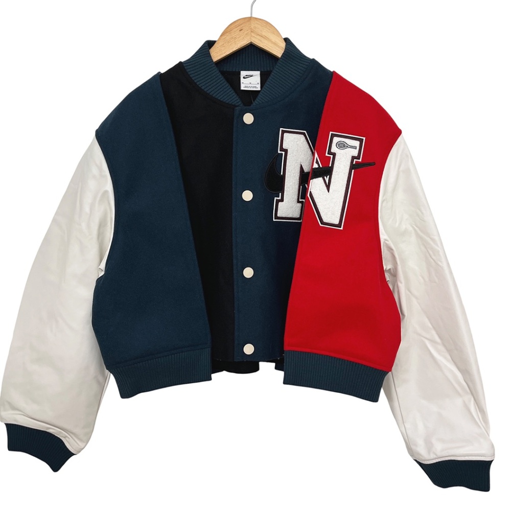 Nike x Yoon Ahn Oversized Varsity Jacket Women’s Medium Wool Blend & Leather